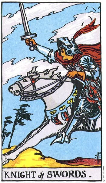 Caballero de Espadas — arcano menor del tarot