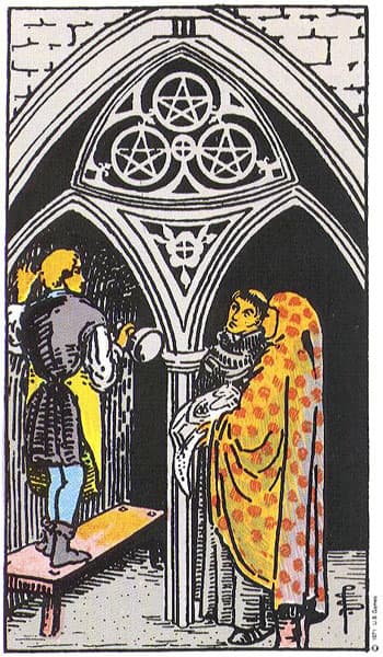 Tres de Oros — arcano menor del tarot